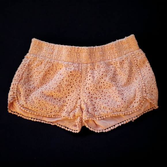Tinseltown MD Pink Lace Shortie Shorts - Juniors - Picture 1 of 7